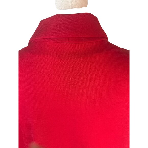 Cabi Lipstick Red Blazer Size 12 Bow Accent & Gold Buttons 3/4 Sleeve Stylish Ja - Picture 9 of 14